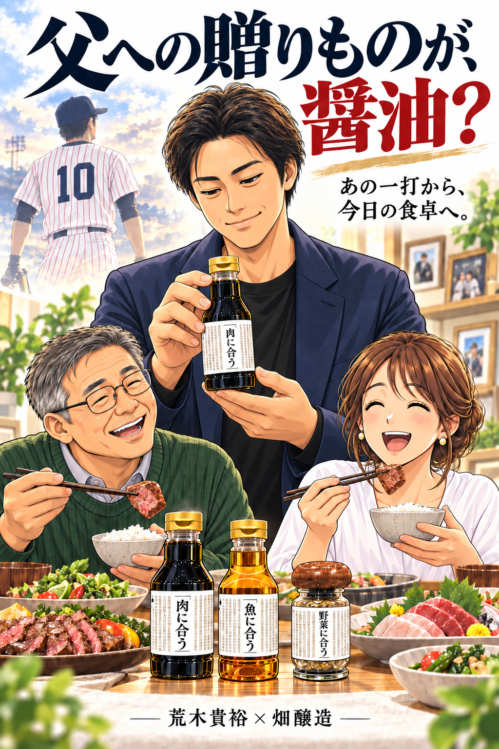 表紙：父への贈りものが、醤油？ 荒木貴裕と父娘、三つの商品